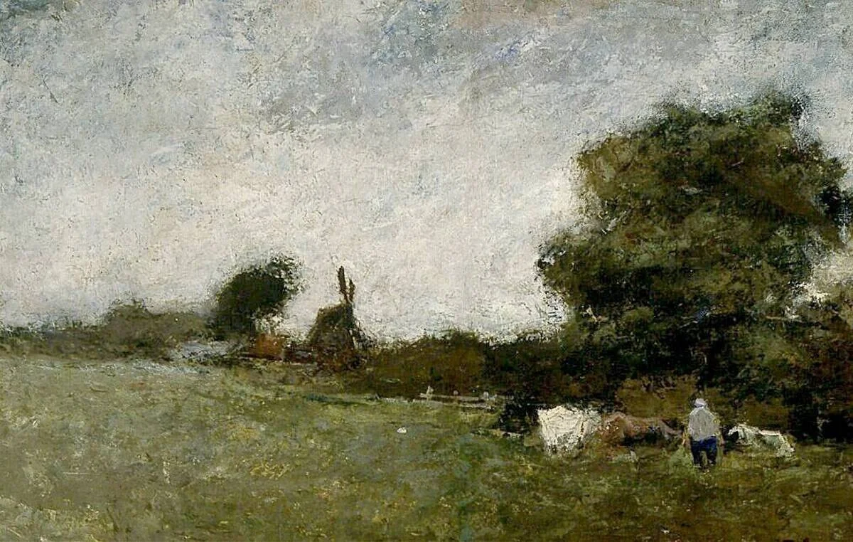 Weidelandschap, detail