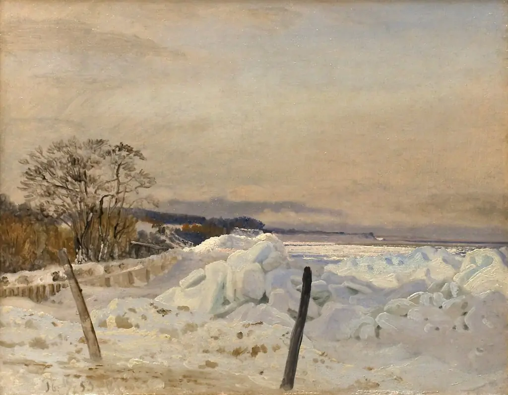 Ice Pack near Taarbæk, North of Copenhagen, by Vilhelm Kyhn, unspecified, 1853