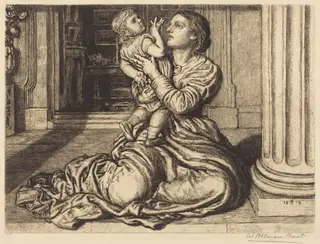 The Father's Leave-Taking, by William Holman Hunt, ink, 1879