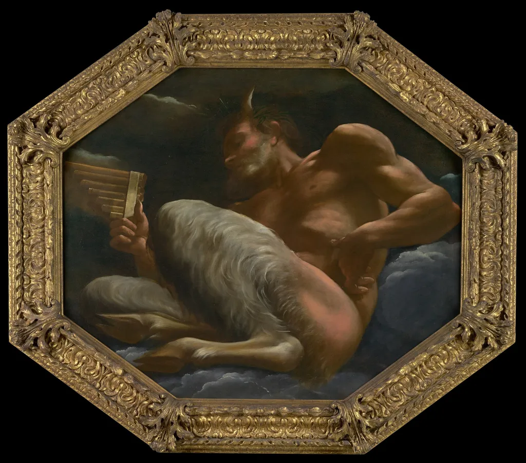 Pan, by Annibale Carracci, oil, 1596