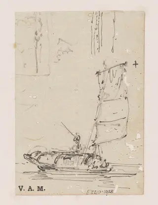 A small boat under sail, by George Chinnery, 19