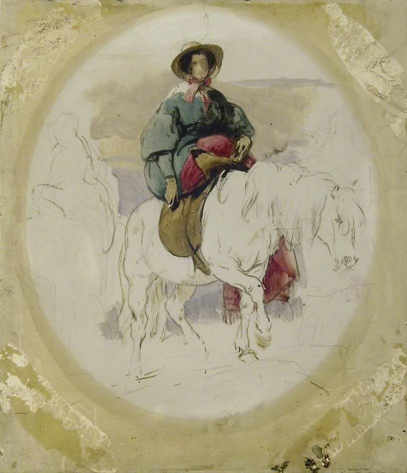 Queen Victoria on a highland Pony, detail
