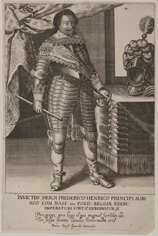 Frederick Henry of Nassau, by Paul Furst, ink, 1637