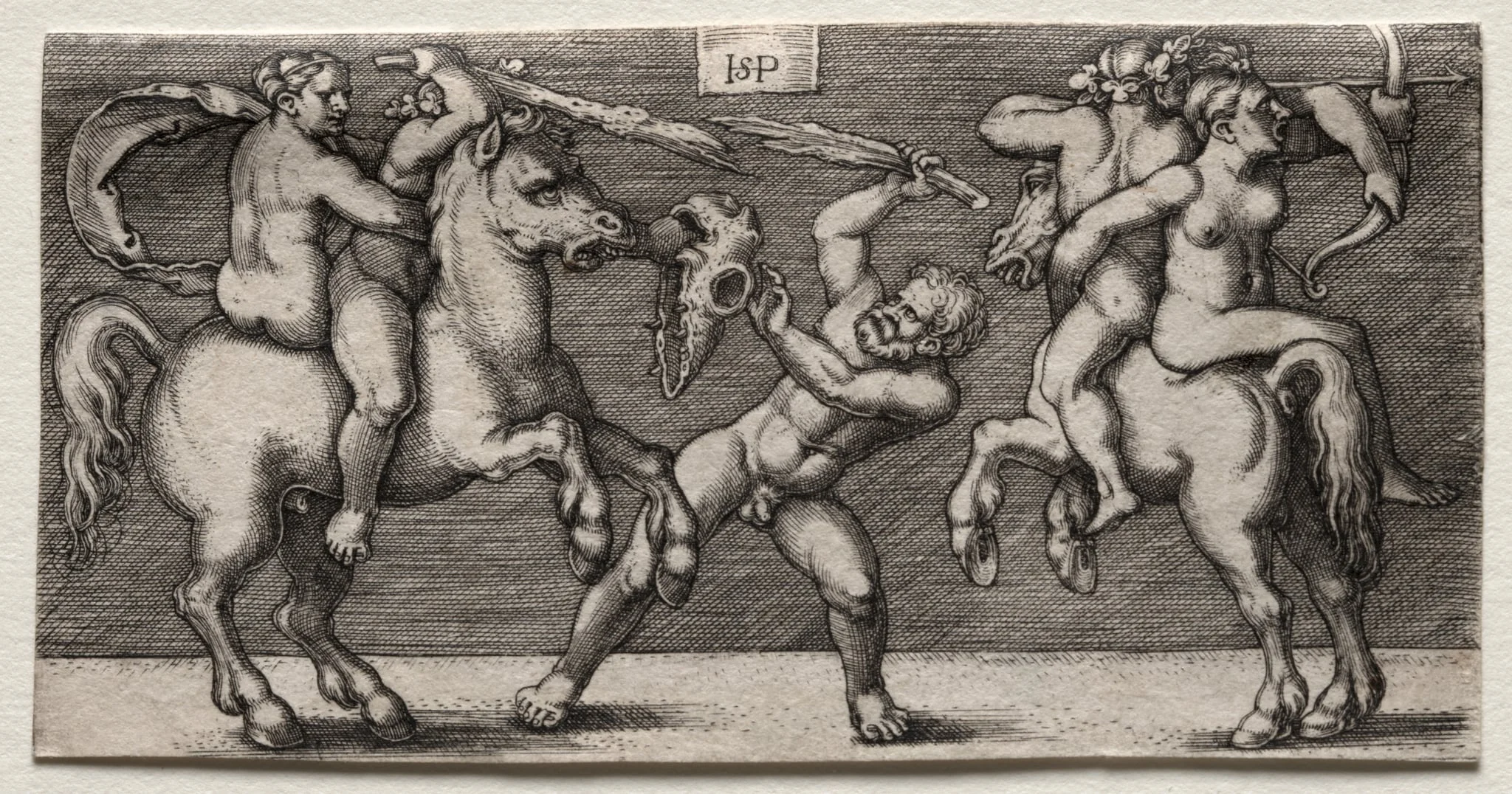 Combat of Three Men, detail