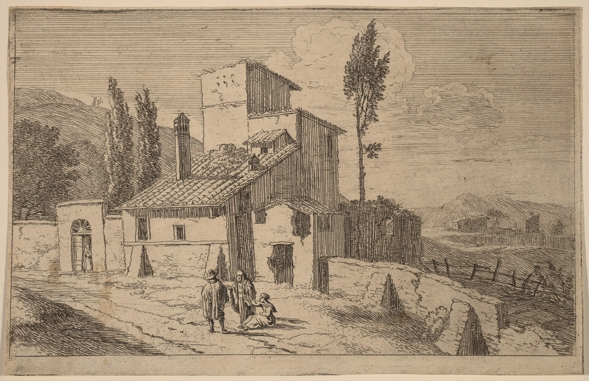 View of a Convent, detail