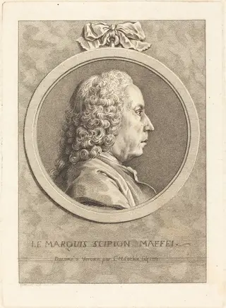 Le Marquis Scipion Maffei, by Charles-Nicolas Cochin II, crayon, 1750