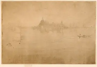 Nocturne: Salute, by James McNeill Whistler, ink, 1880