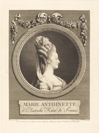Marie-Antoinette, by Marie Louise Adelaide Boizot, ink, 1775