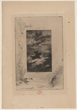 Un Chemin de perdition, by Félix-Hilaire Buhot, ink, 1873