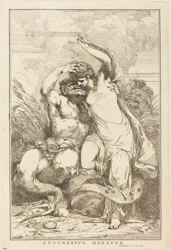 Successful Monster, by John Hamilton Mortimer, ink, 1778