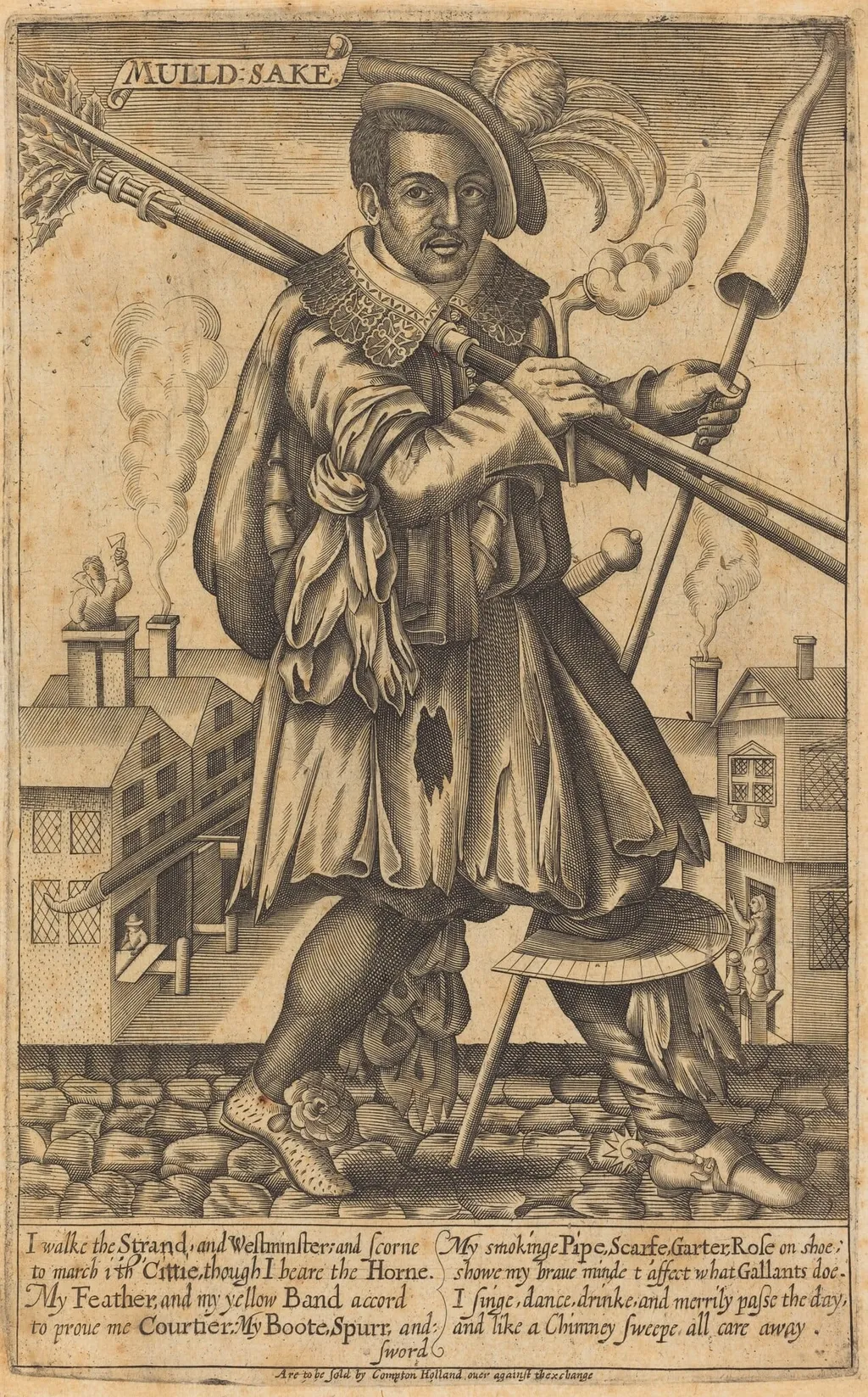 Mulld:Sake (Portrait of John Cottington), by Renold Elstrack, ink, 1618