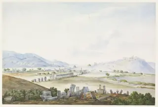 Ephesus, by Antonio or Anton Schranz, watercolor, 1836