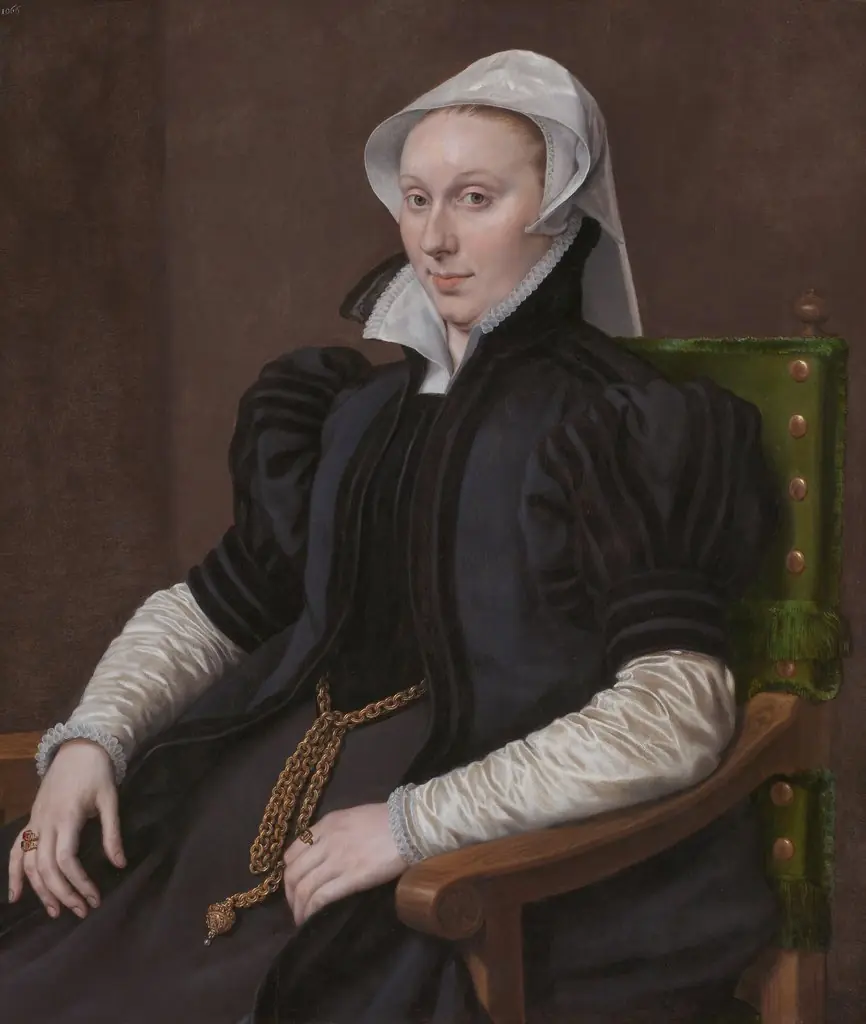 Portrait of Anne Fernely, pendant to Sir Thomas Gresham, by Antonis Mor, oil, 1563