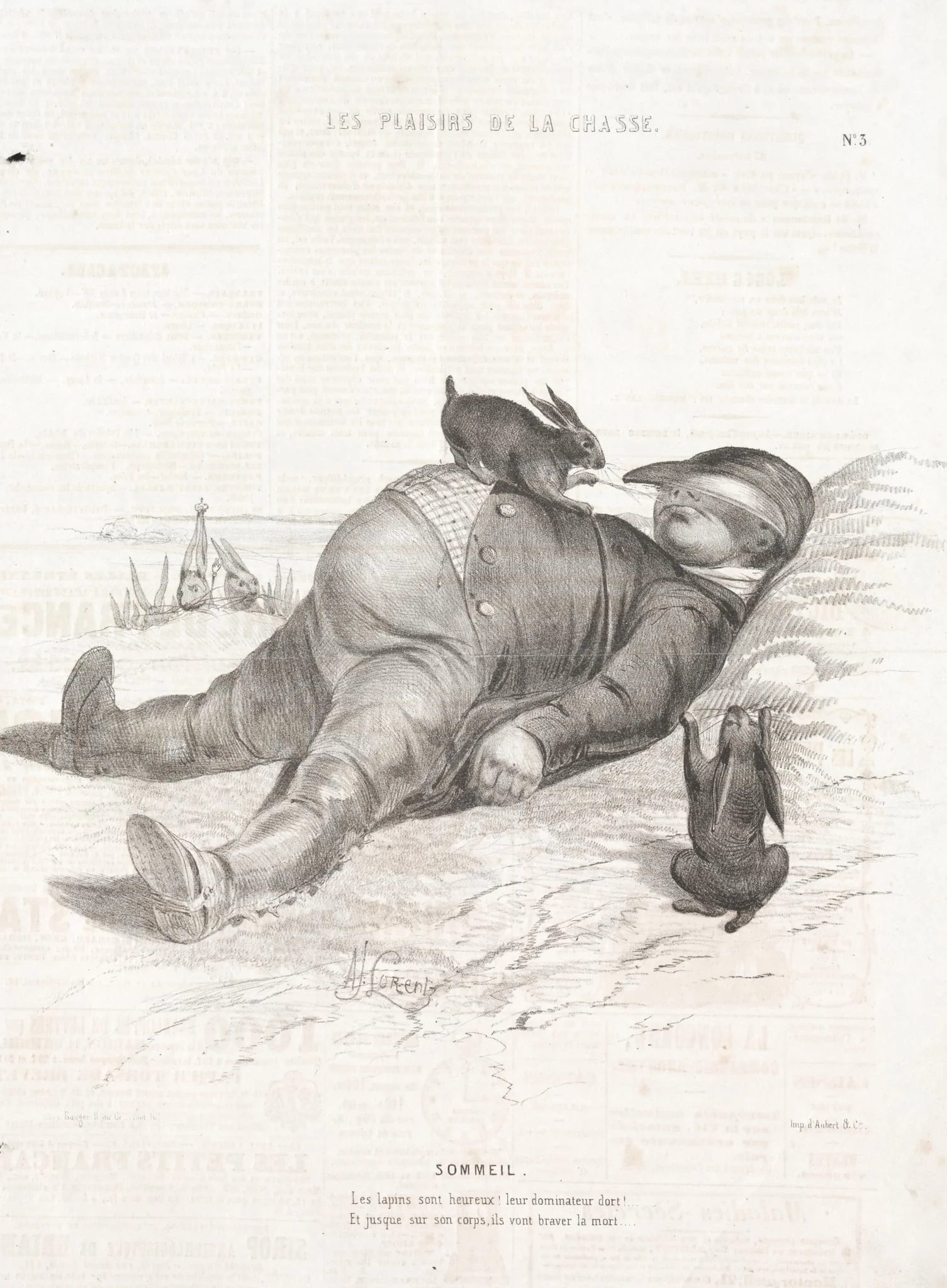 Les Plaisirs de la chasse: Sommeil, detail