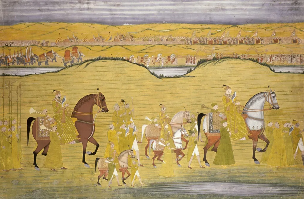 Mir Ja'far and Miran, by Purannath, paint, 1760