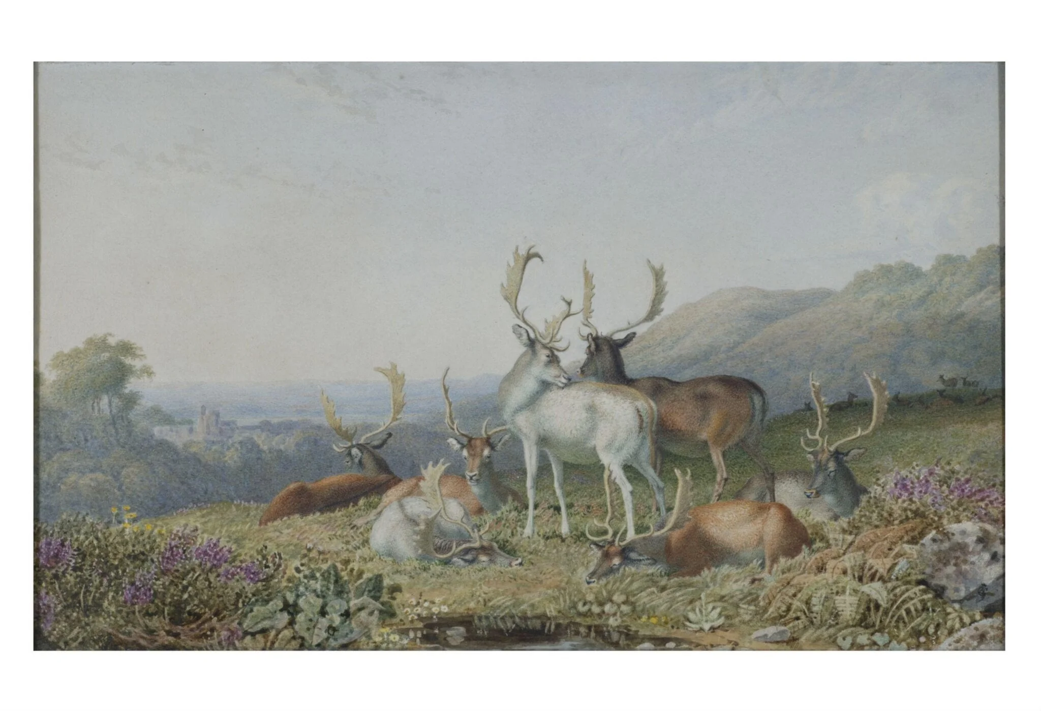 Deer in a Landscape, detail