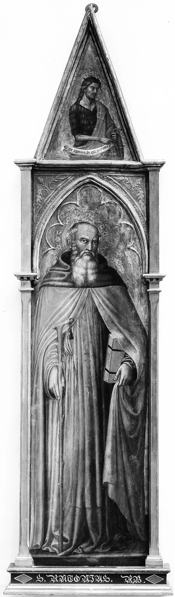 Saint Anthony Abbot (with Saint John the Baptist), detail