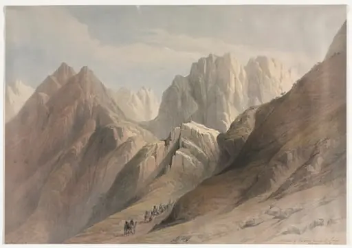 Ascent of the Lower Range of Sinai, by David Roberts, 1839