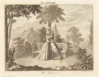 Lovers, by Daniel Nikolaus Chodowiecki, ink, 1793