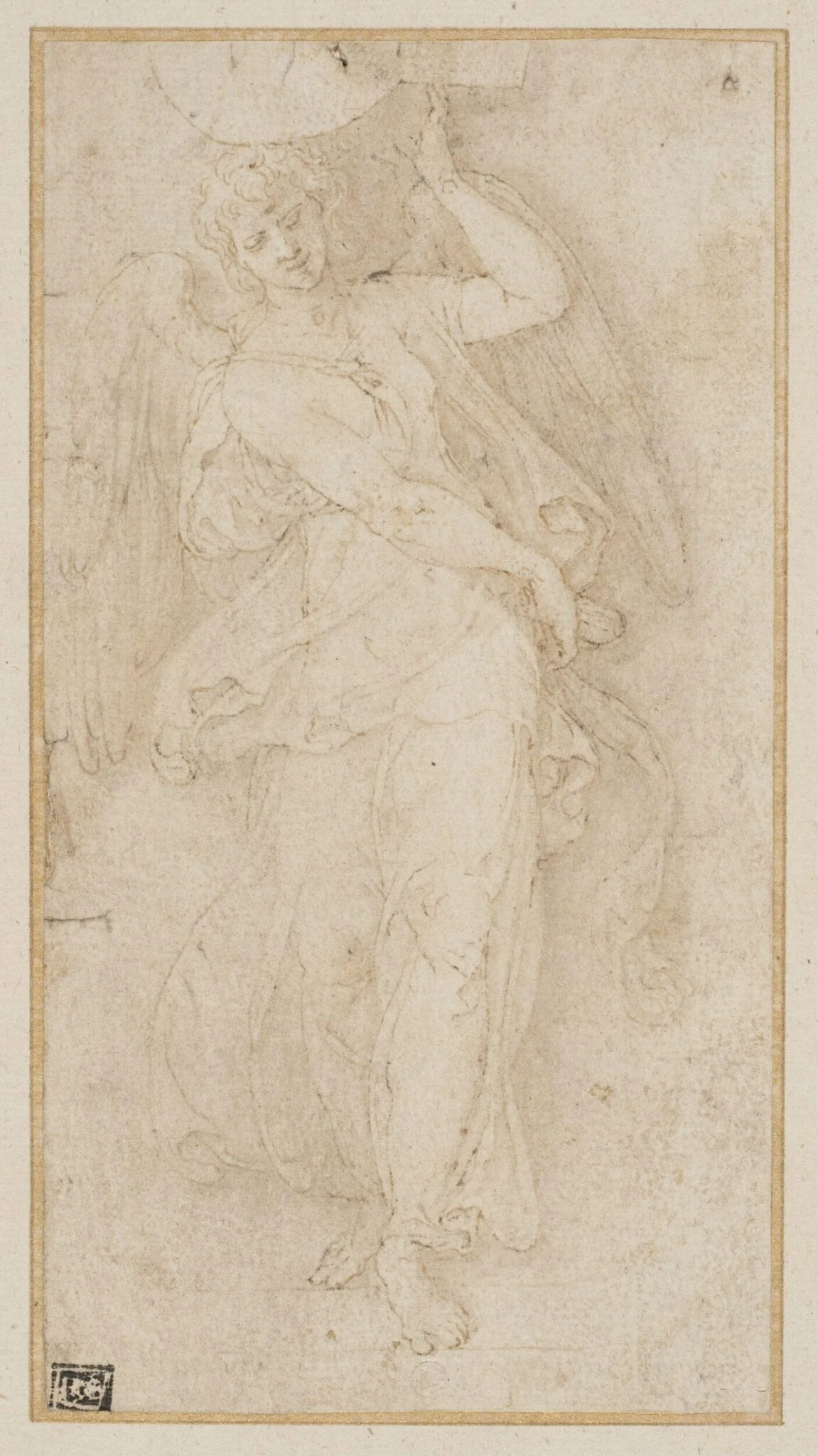 A nymph dancing, detail