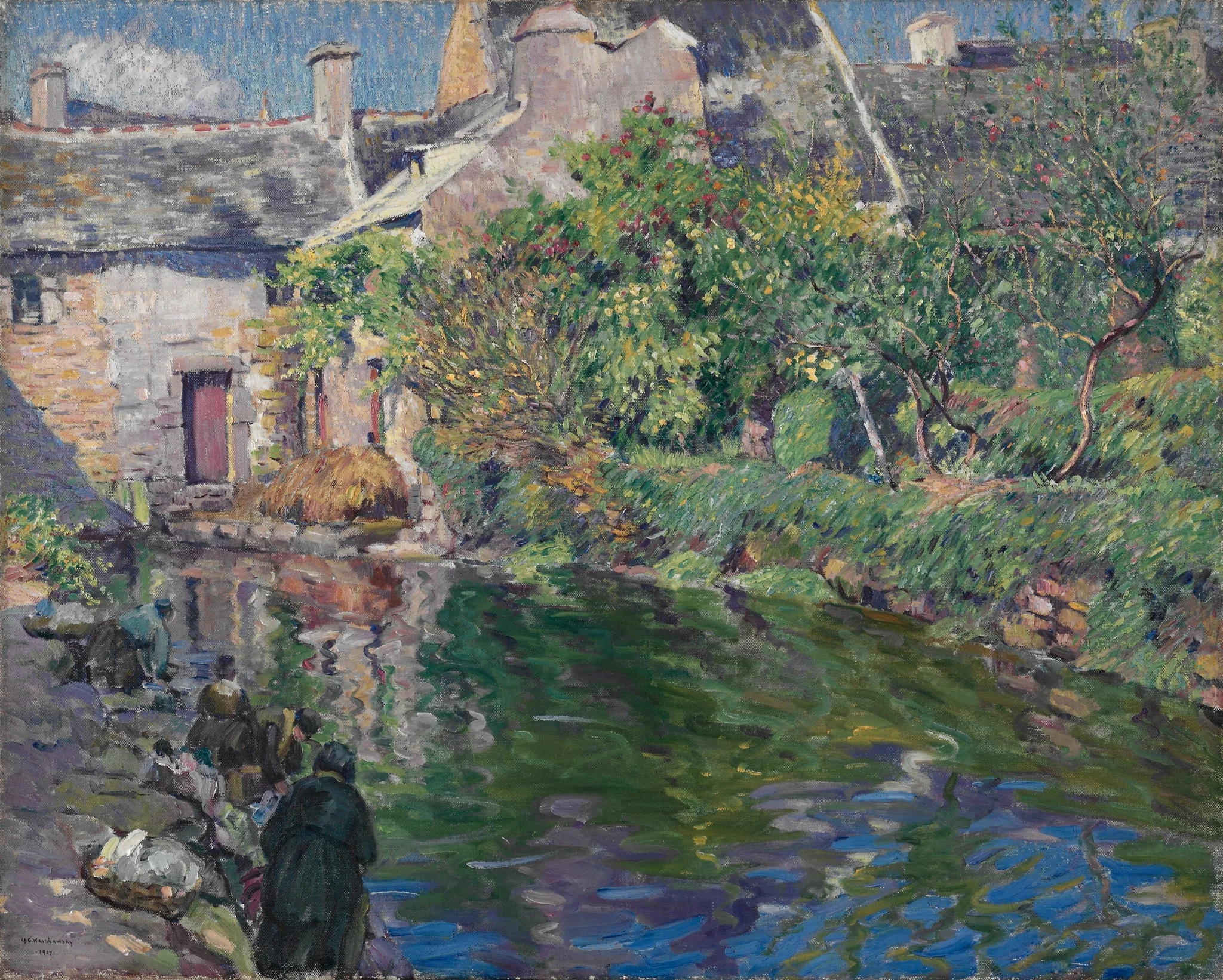 Washerwomen at Goyen, detail