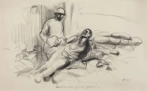 Rassurez vous; je suis gauché., by Jean-Louis Forain, ink, 1916