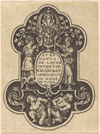 Title Page, by Etienne Delaune, ink, 1551