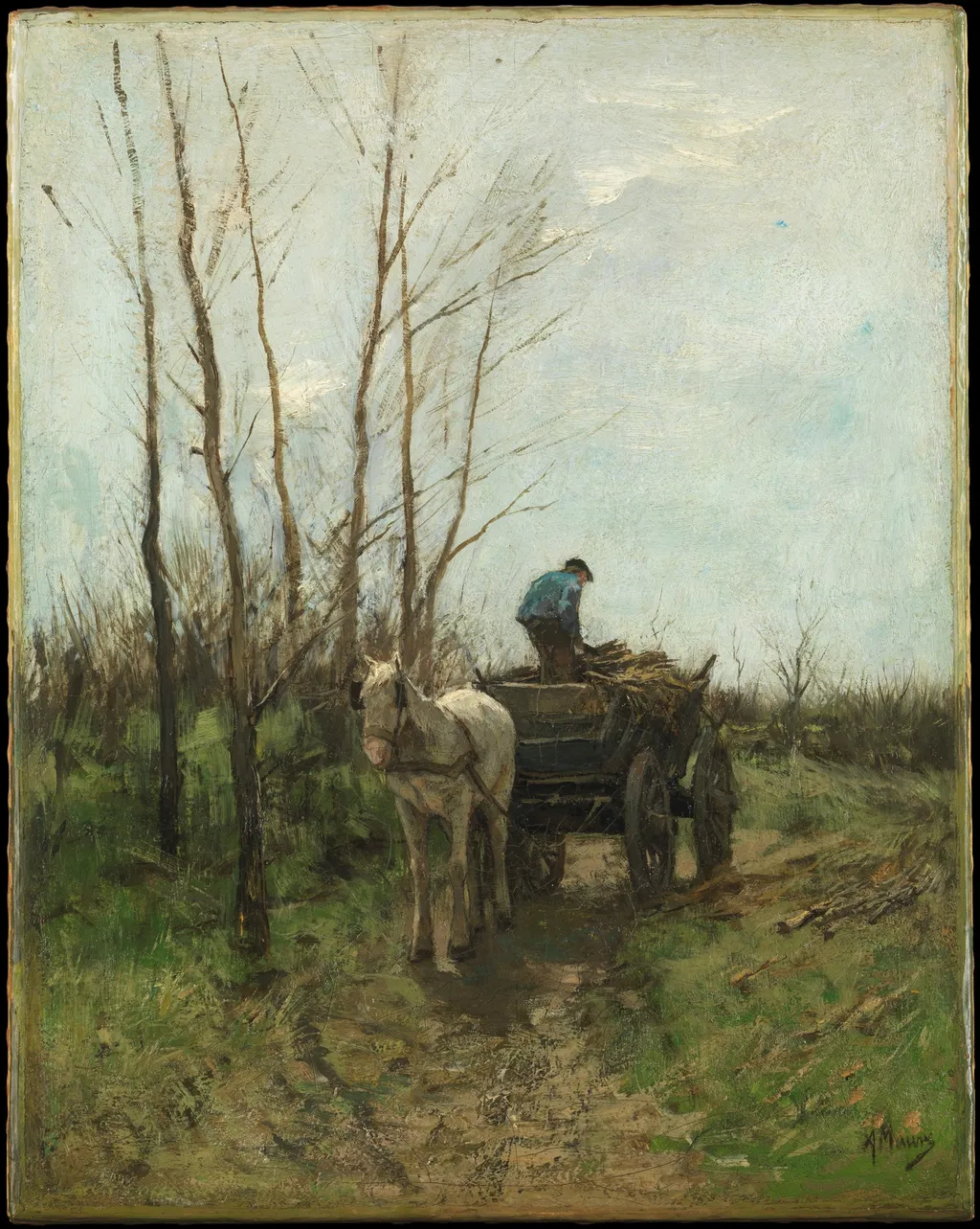 Gathering Wood, by Anton Mauve, oil, 1873