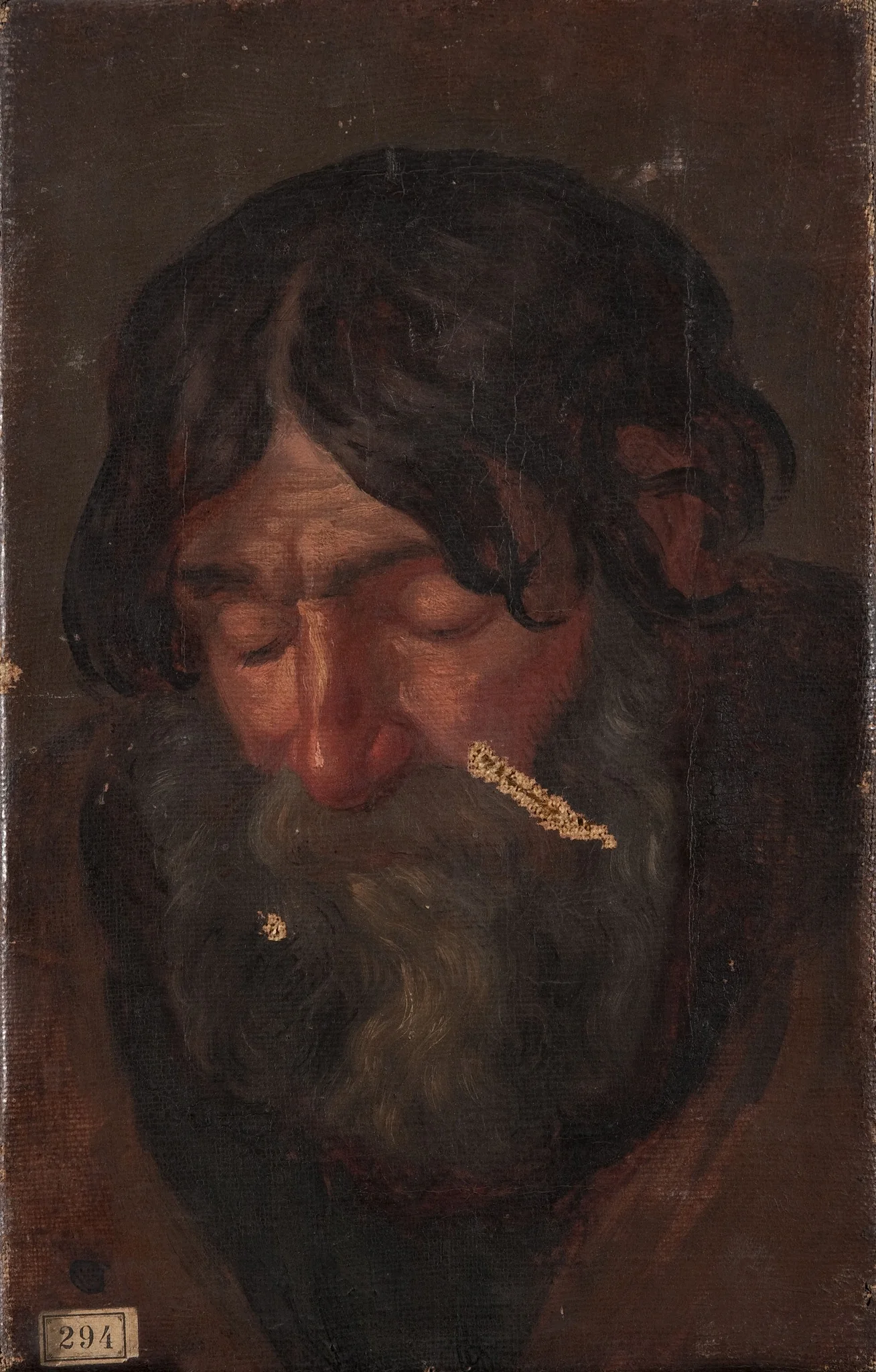 Head of a man, detail