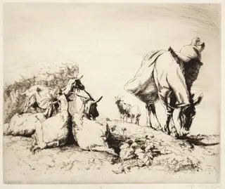 A Roadside in Spain, by Henry Keller, 1926