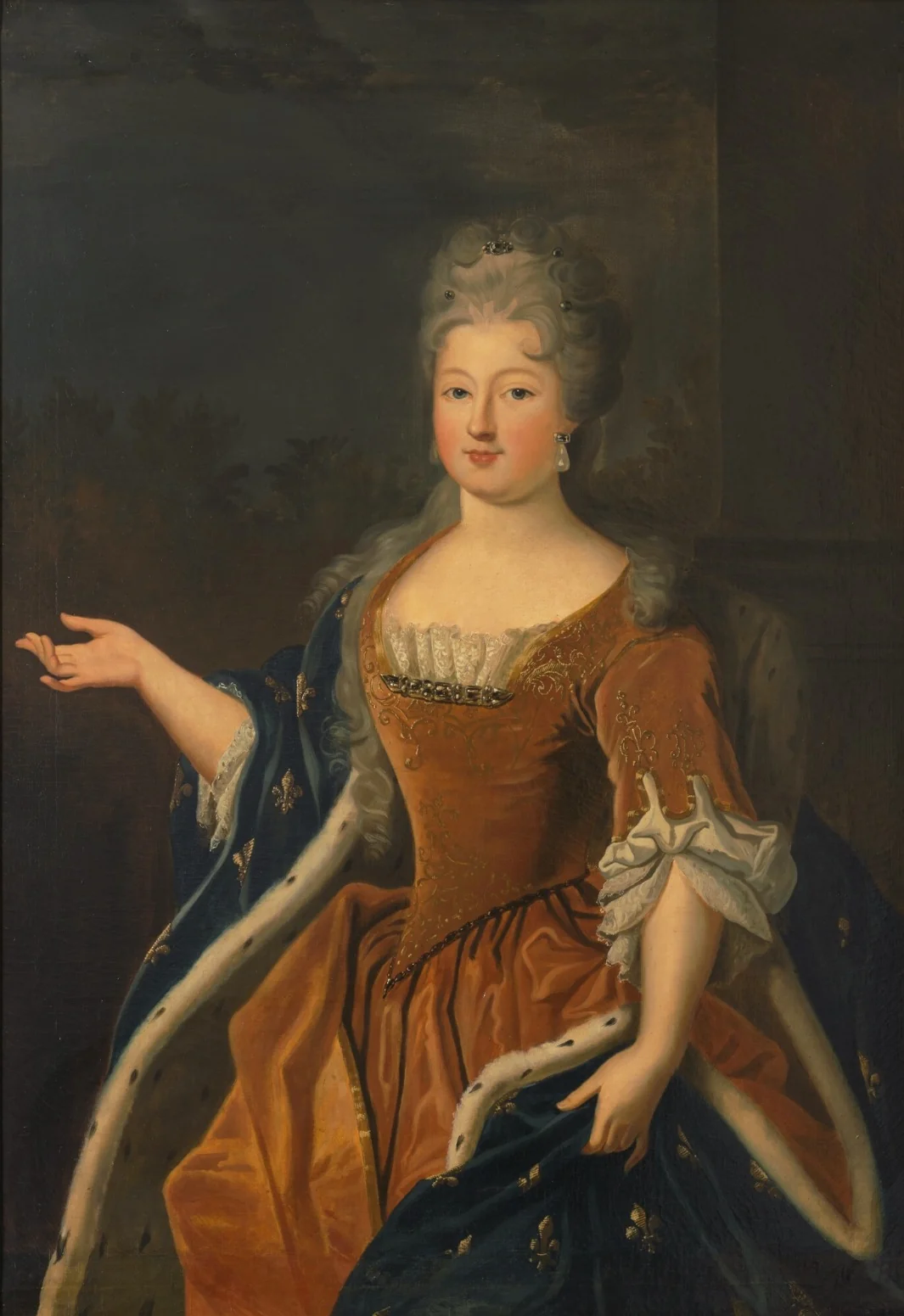 Portrait of Marie Louise-Elisabeth d'Orléans, detail