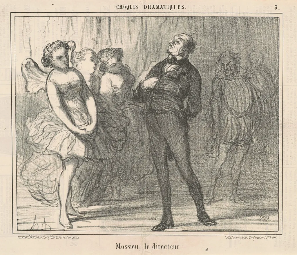 Mossieu la directeur, by Honoré Daumier, ink, 1856