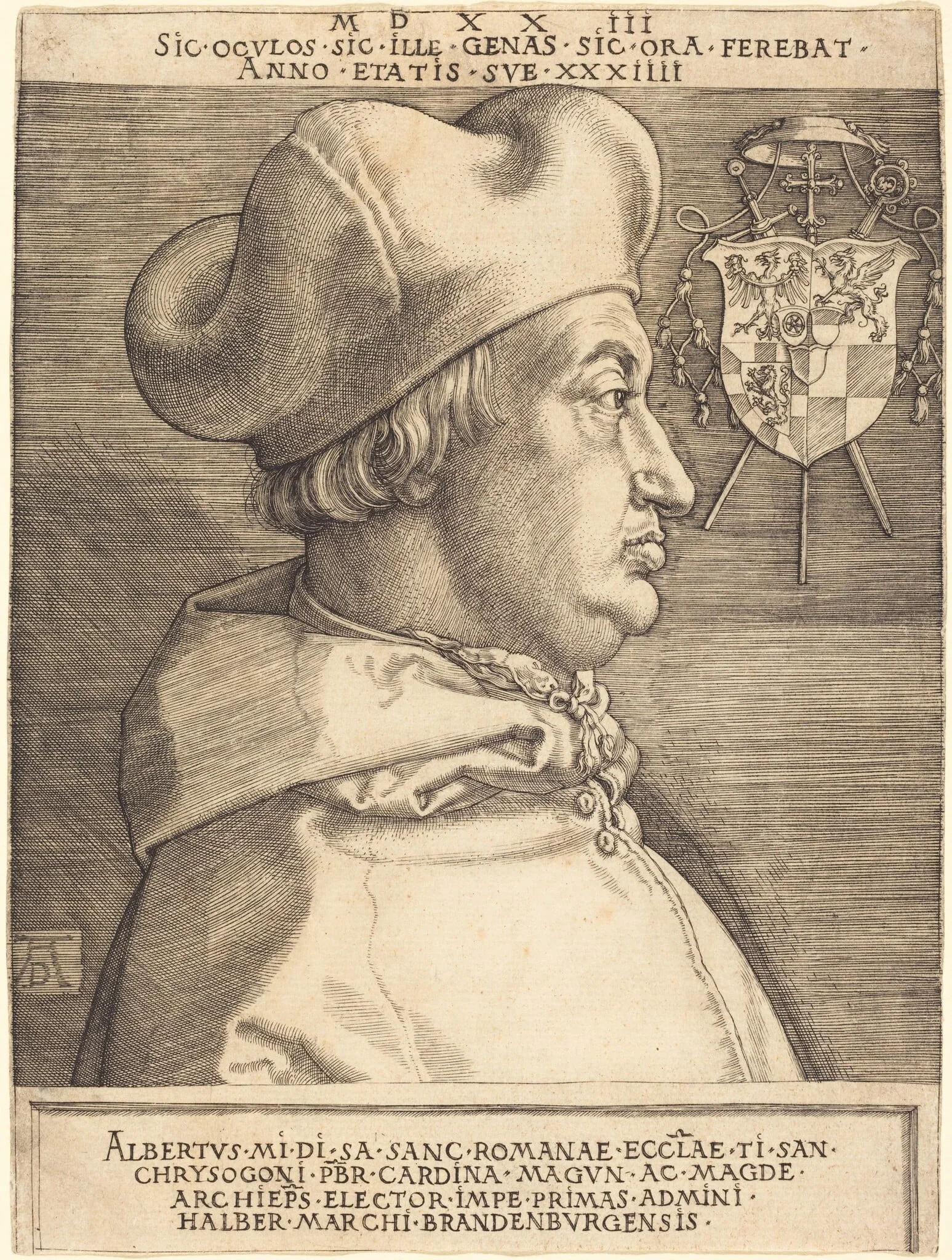 Cardinal Albrecht of Brandenburg ("Large Cardinal"), detail