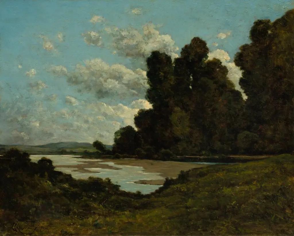 The River Loire at Nevers, by Henri Harpignies, unspecified, 1901