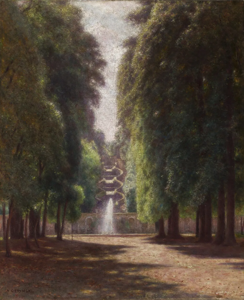 Villa Torlonia in Frascati, by Aleksander Gierymski, oil, 1898