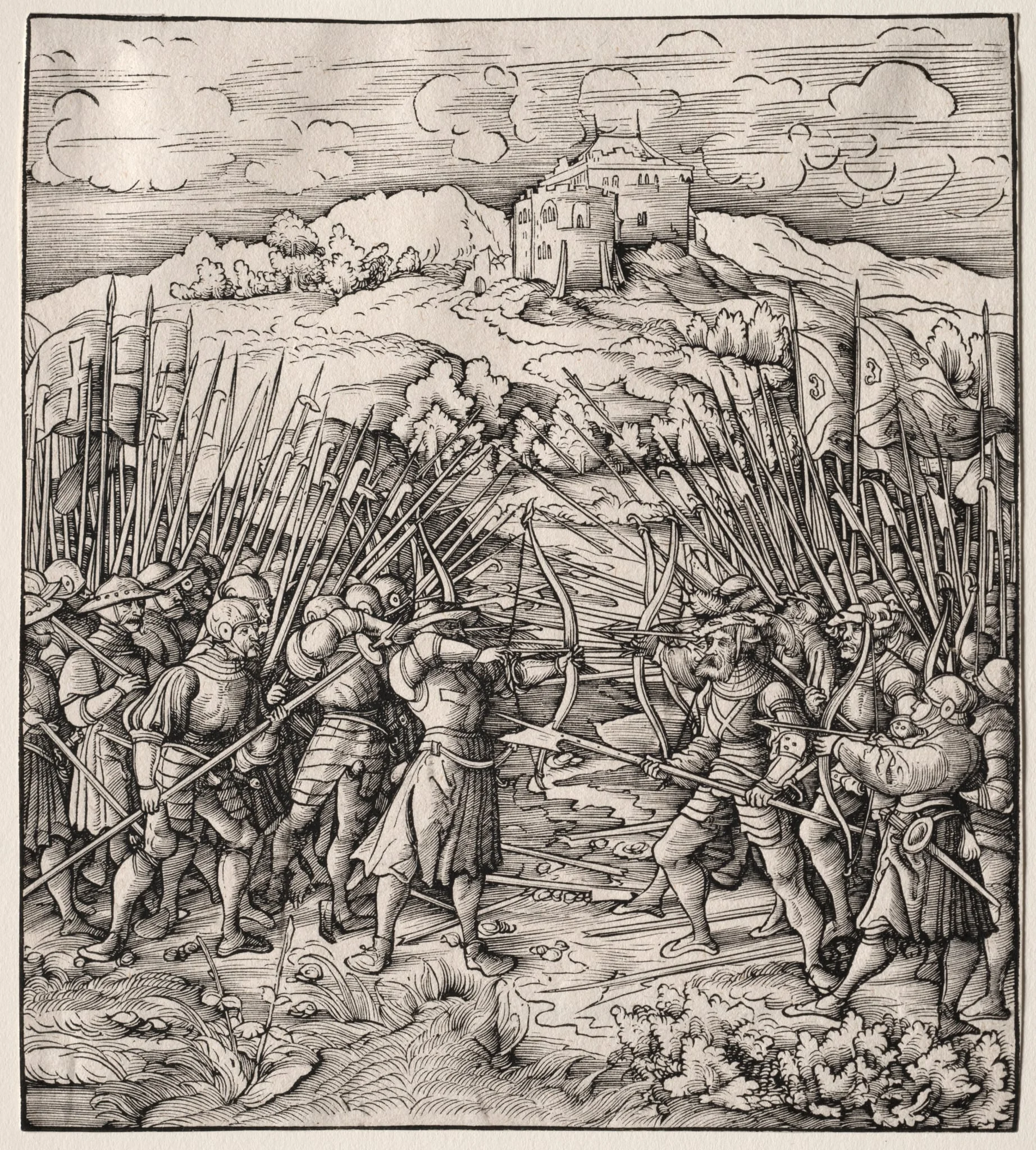 The Battle Against the Blue Company, detail