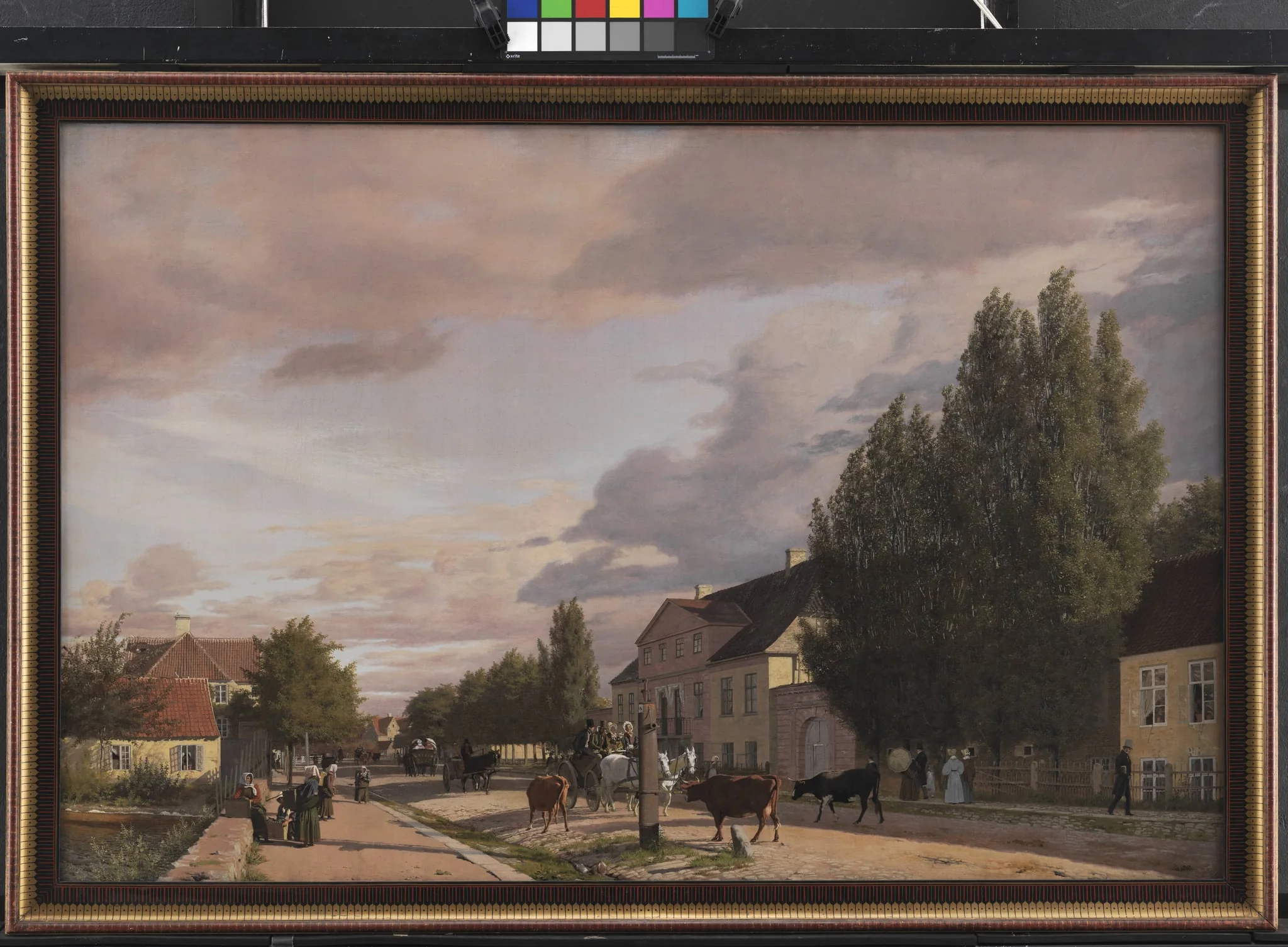 View of a Street in Østerbro outside Copenhagen. Morning Light, detail