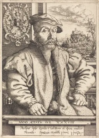 Georg Roggenbach, by Hanns Lautensack, ink, 1554
