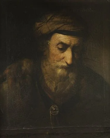 Bildnis eines alten Mannes (?), detail
