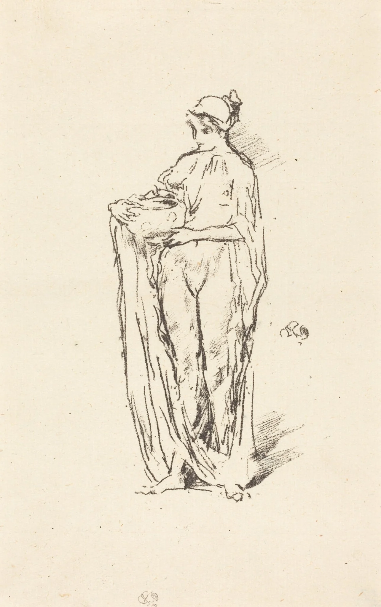 Girl with Bowl, detail