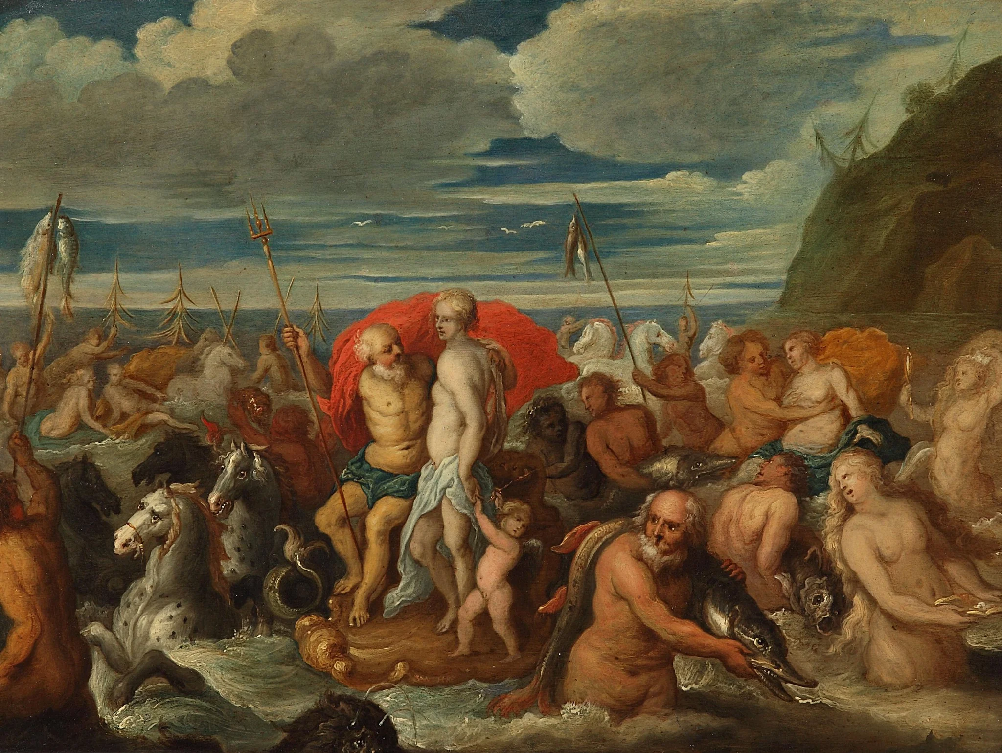 Neptun und Amphitrite, detail