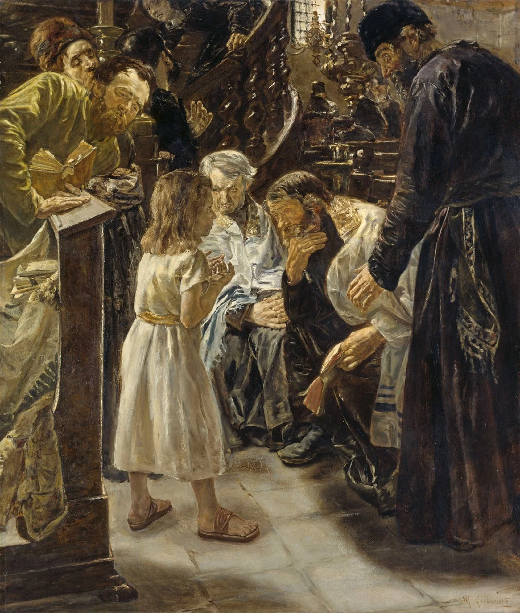 The Twelve-Year-Old Jesus in the Temple, detail