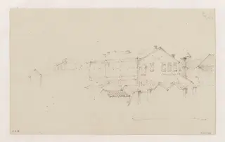 Chinese buildings, probably in Guangzhou (Canton), by George Chinnery, 8
