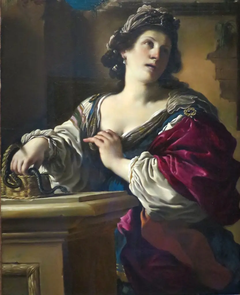 The Suicide of Cleopatra, by Guercino, oil, 1621