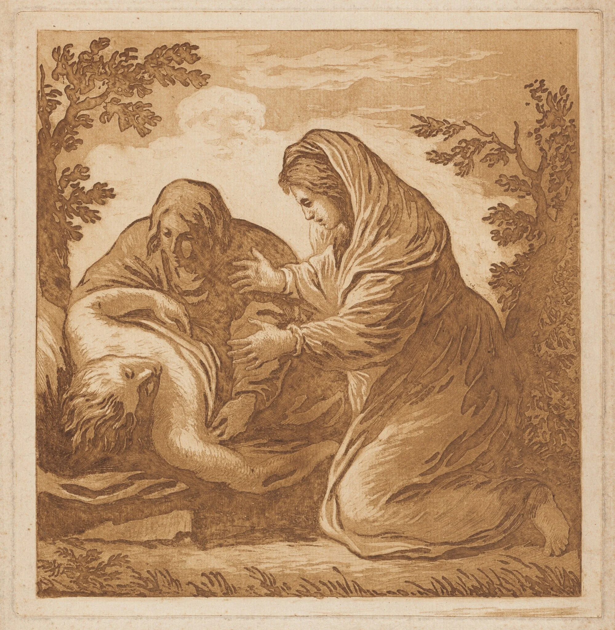 Tancred and Erminia, detail