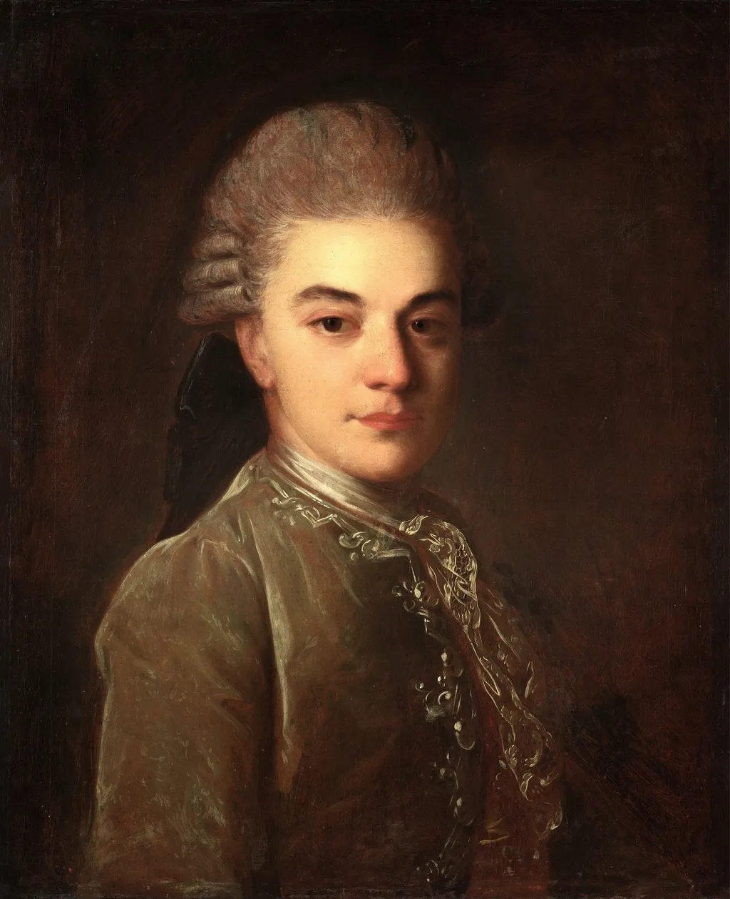 Portrait of Alexander Rimskiy-Korsakov in his youth, by Fyodor Rokotov, oil, 1781