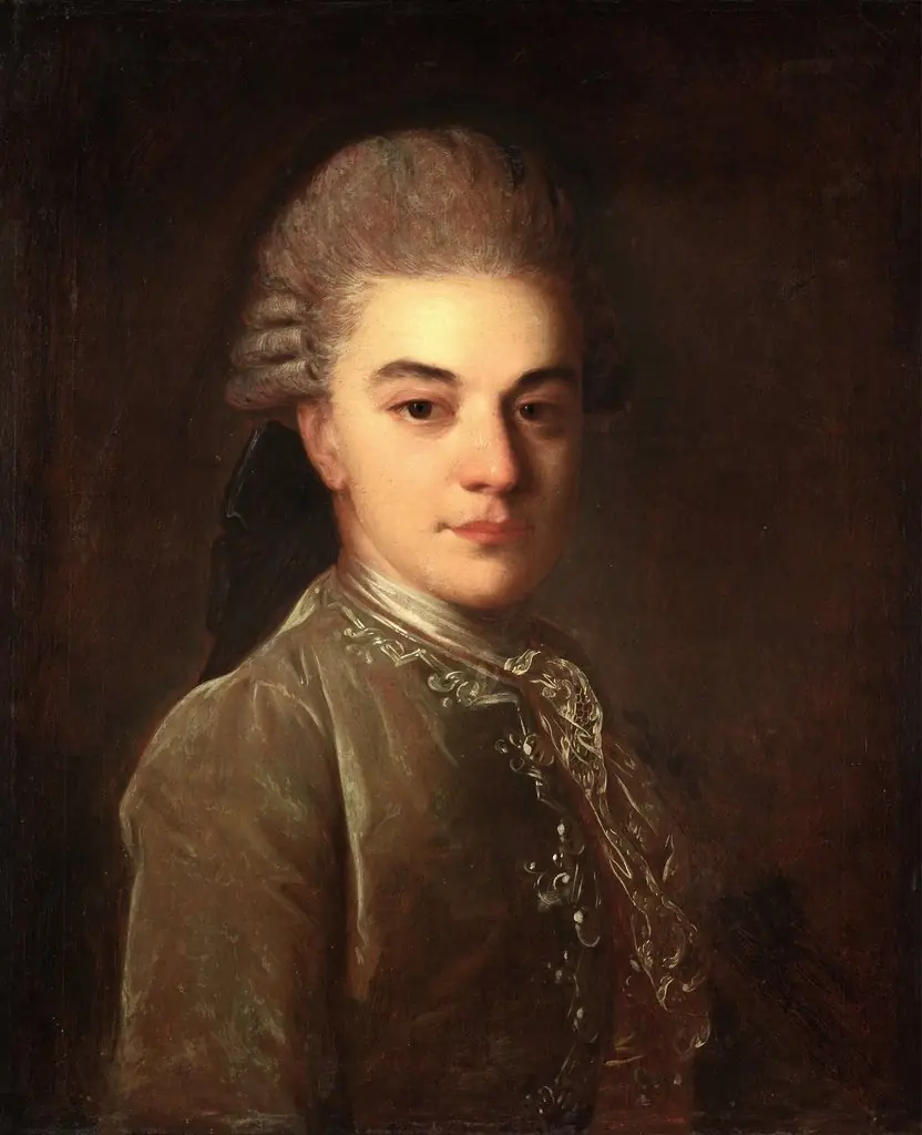Portrait of Alexander Rimskiy-Korsakov in his youth, by Fyodor Rokotov, oil, 1781