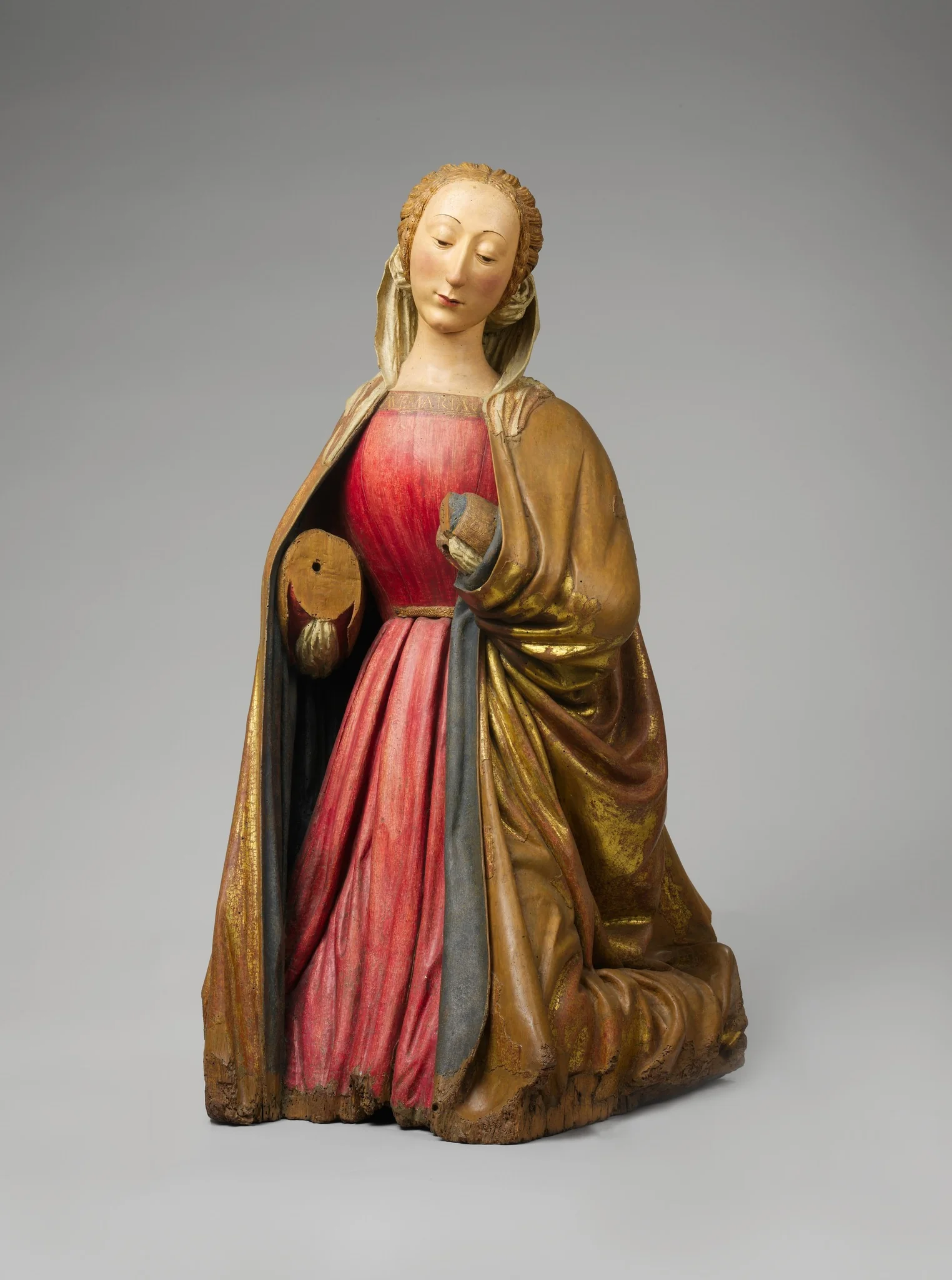 Kneeling Virgin, detail