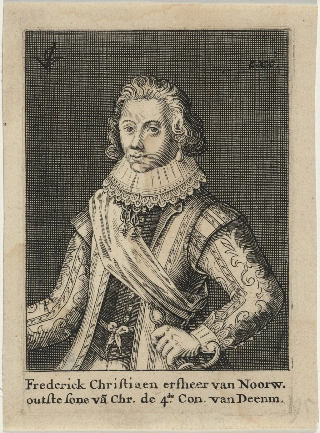 Frederick Christian III, King of Denmark and Norway, by Cornelis Visscher, ink, 1646