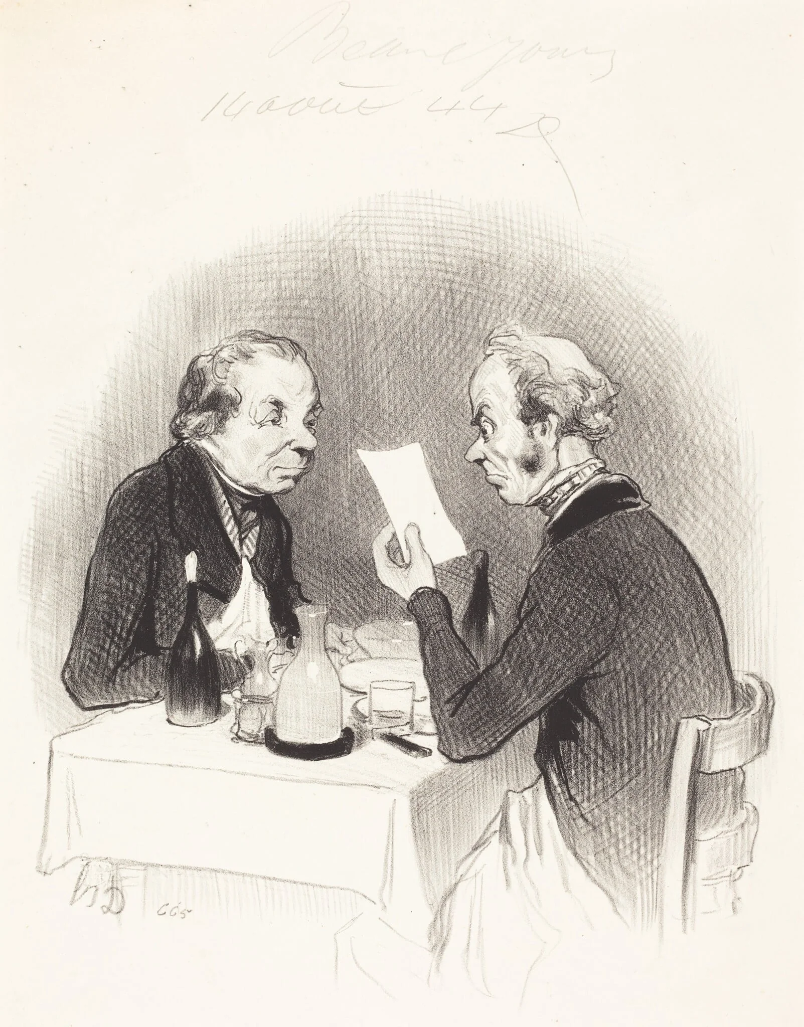 Un Diner maigre, detail